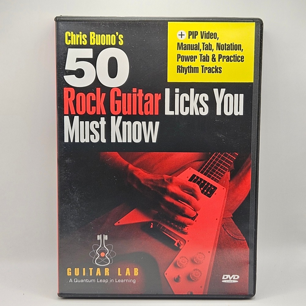 Guitar Lab 50 Rock Guitar Licks You Must Know DVD Chris Buono Instructional